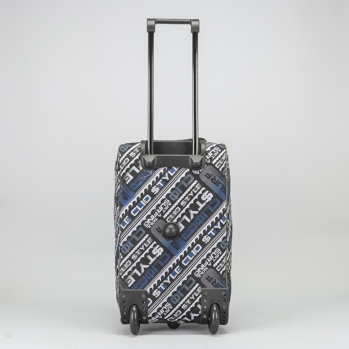 Сумка дорожная на колёсах "Буквы", 1 отдел, 1 наружный карман, цвет синий