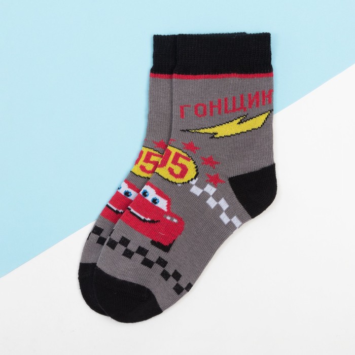 Носки детские "Тачки: Гонщик" 12-14 см, 1-2 г., 80% хл.,17% п/э, 3% эл.
