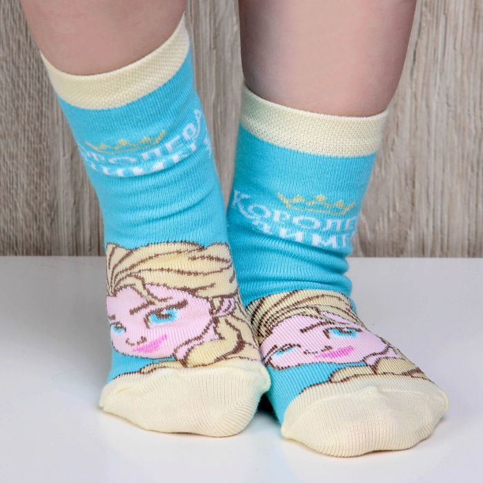 Носки детские "Холодное сердце: Королева зимы", 14-16 см, 2-3 года, 80% хлопок, 17% полиамид, 3% эластан