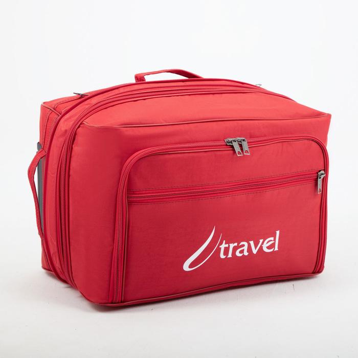 Сумка дорожная на колёсах, с расширением, 1 отдел, 1 наружный карман, цвет бордовый