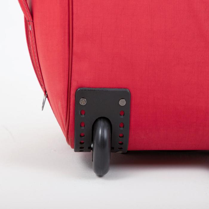 Сумка дорожная на колёсах, с расширением, 1 отдел, 1 наружный карман, цвет бордовый