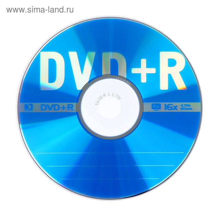 Диск DVD+R Data Standard, 16x, 4.7 Гб, конверт, 1 шт диск dvd rw конверт