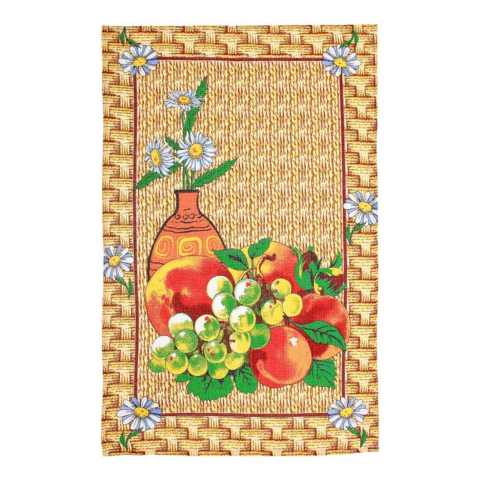 Полотенце кухонное Collorista "Фрукты", размер 48х72±2, 100% хлопок, вафельное полотно 162 г/м2