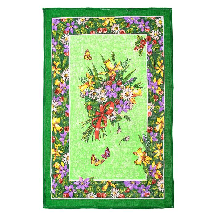 Полотенце кухонное "Collorista" Весенний аромат 48*72±2, 100% хлопок, рогожка, 162 г/м2