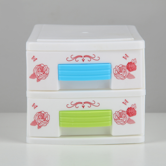 Мини-комод для мелочей 2 секции, цвет МИКС
