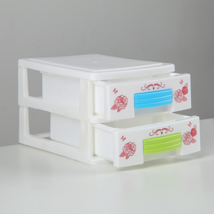 Мини-комод для мелочей 2 секции, цвет МИКС