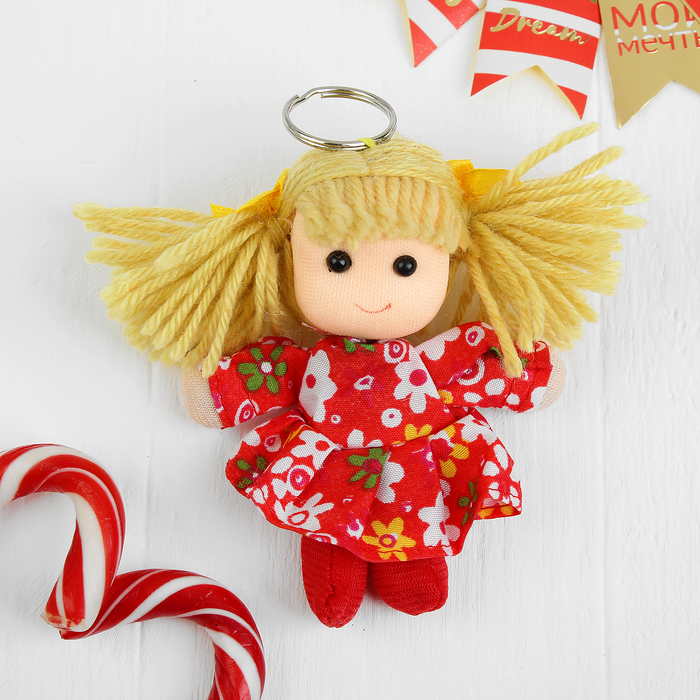 Мягкая игрушка-брелок "Кукла Модница", цвета МИКС