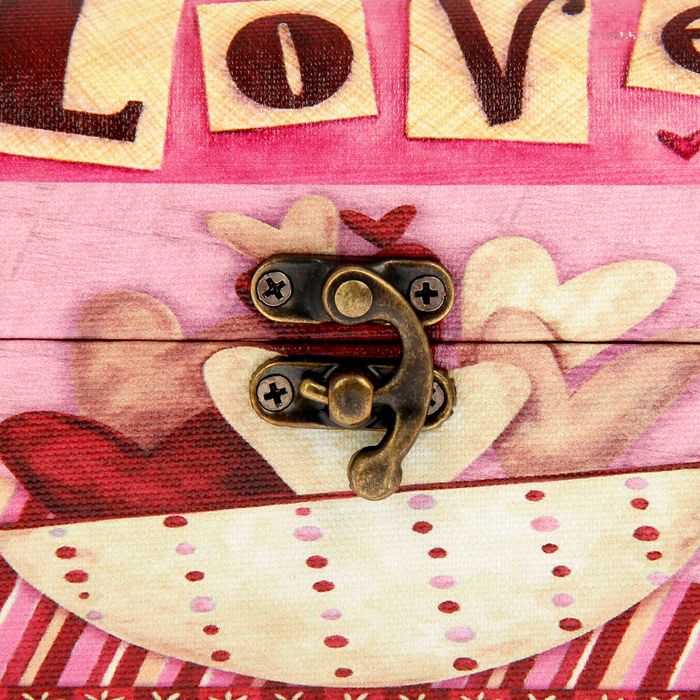 Шкатулка "Сердечки в чашке"