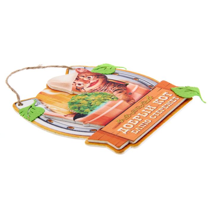 Оберег банный "Добрый кот баню стережёт"