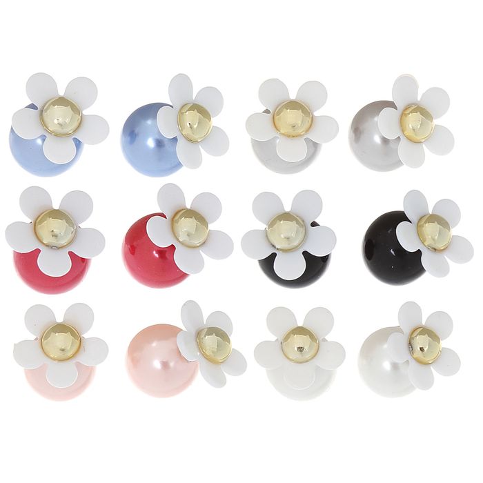 Серьги "Диорис" цветочек, цвет МИКС