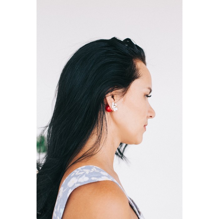 Серьги "Диорис" цветочек, цвет МИКС