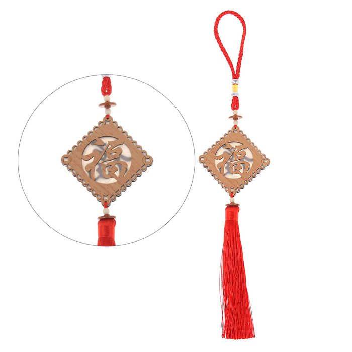 Подвеска "Ромб. Иероглиф счастья", цвета МИКС