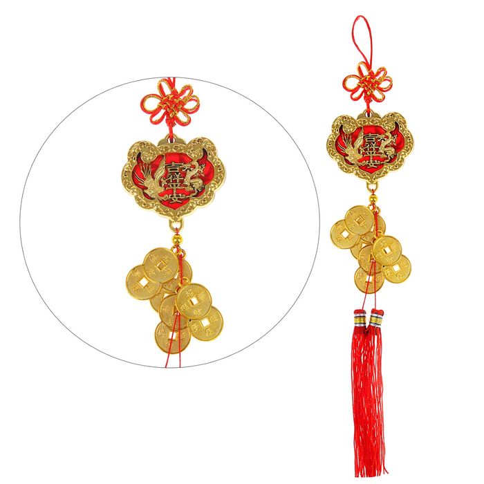 Подвеска с узлом счастья "Дракон и орёл"