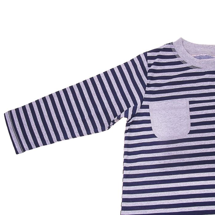 Комплект женский (джемпер, брюки), размер 60, цвет синий в полоску, кулирка