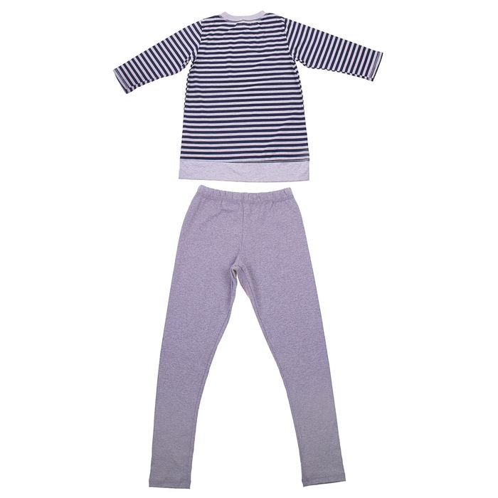 Комплект женский (джемпер, брюки), размер 60, цвет синий в полоску, кулирка