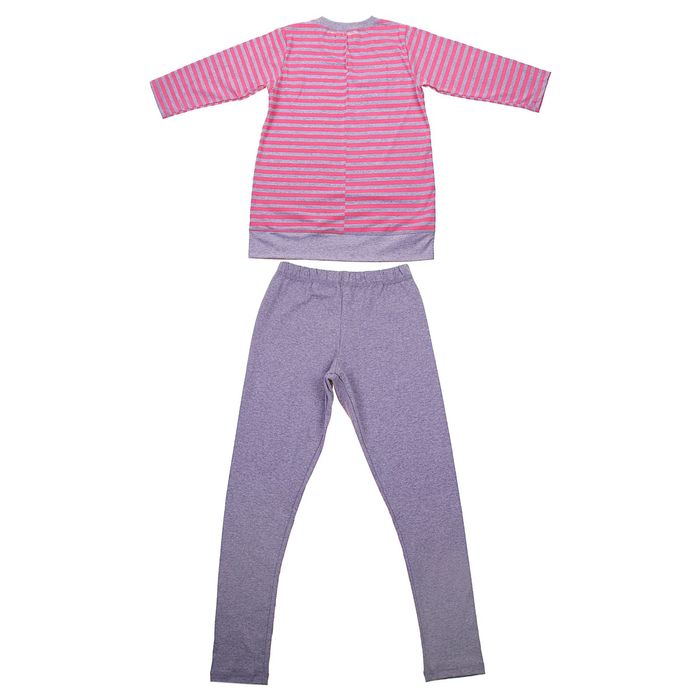 Комплект женский (джемпер, брюки), размер 60, цвет розовый в полоску, кулирка