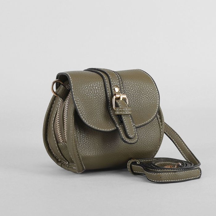 Сумка женская "Ребекка", 2 отдела, длинный ремень, зелёный