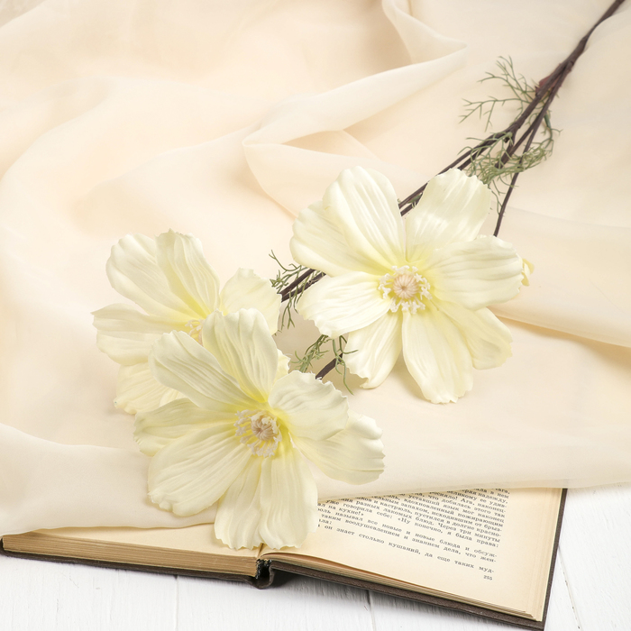 Цветы искусственные "Ромашка Гацания" белая