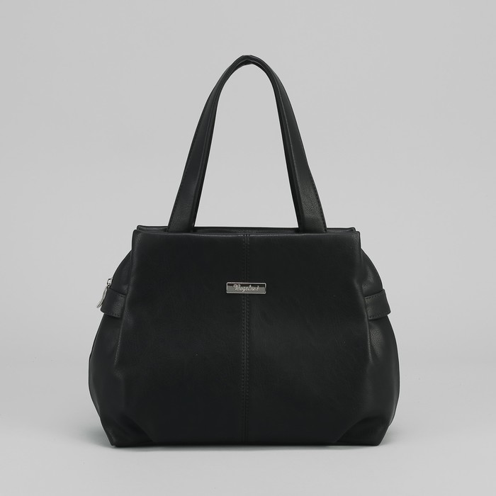 Сумка женская на молнии, 1 отдел, 1 наружный карман, чёрная