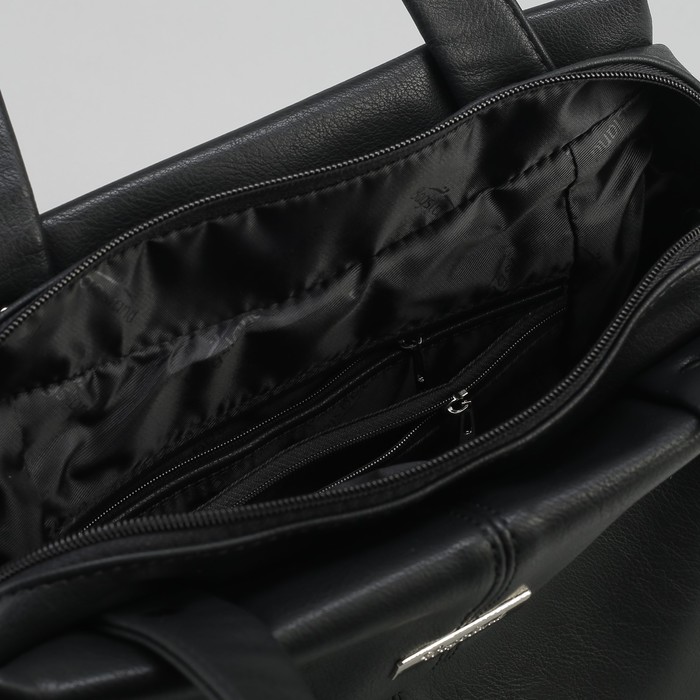 Сумка женская на молнии, 1 отдел, 1 наружный карман, чёрная