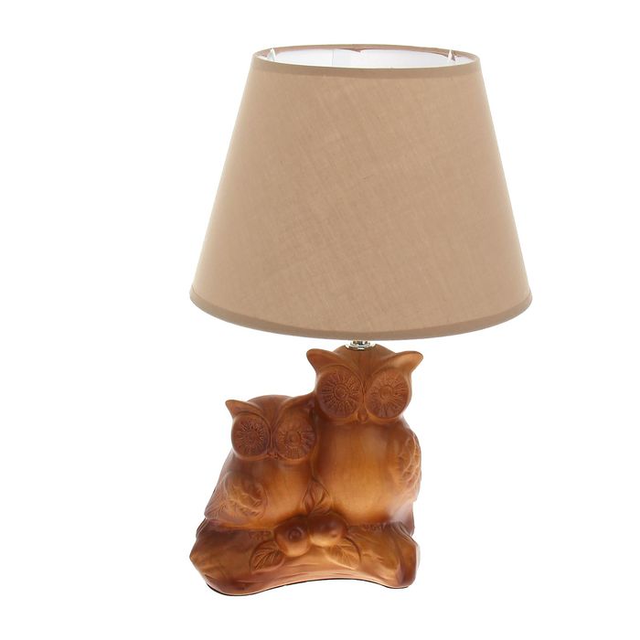 Лампа настольная с абажуром "2 совы"