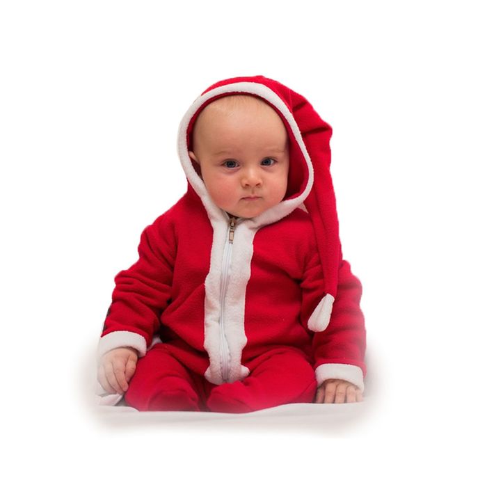 Карнавальный костюм "Малышка Санта", комбинезон 6-9 месяцев, рост 75 см