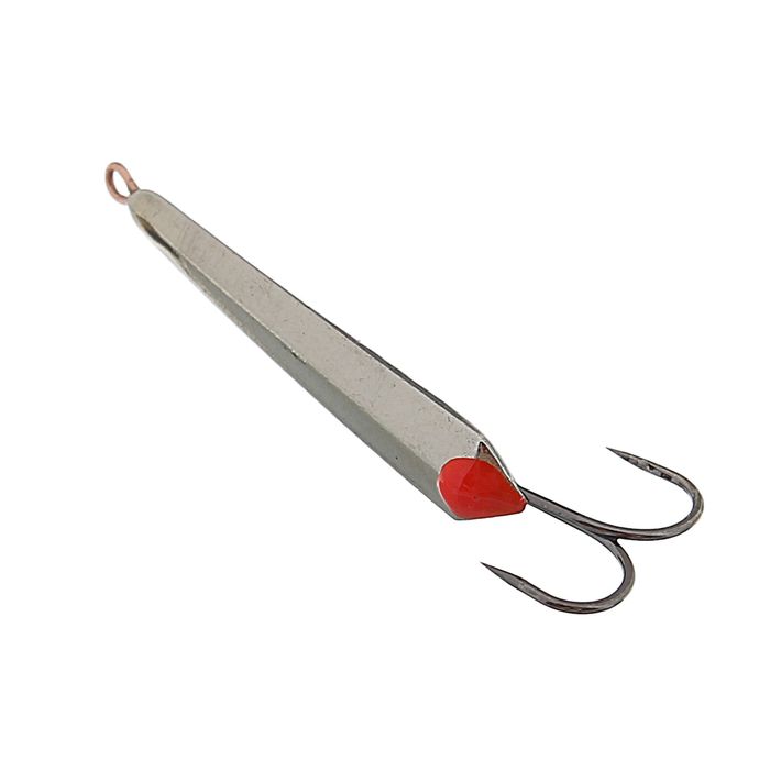 Блесна зимняя «Пирс» Лонг, вес 1,7 г, никель, с двойником