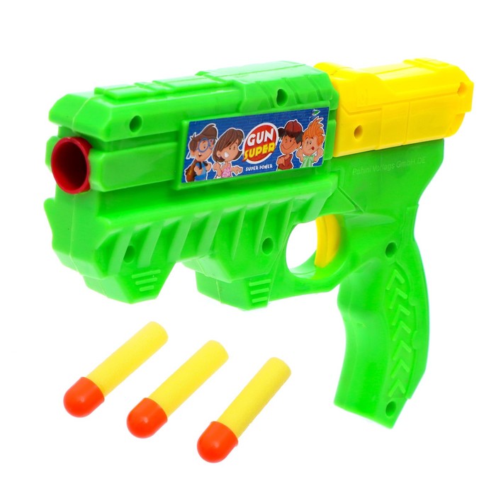 Пистолет «Бластер», стреляет мягкими пулями, цвета МИКС пистолет бластер стреляет шариками цвета микс