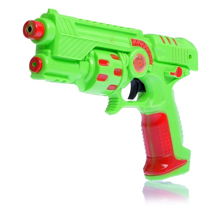 Пистолет "Бластер", свет и звук, работает от батареек, цвета МИКС