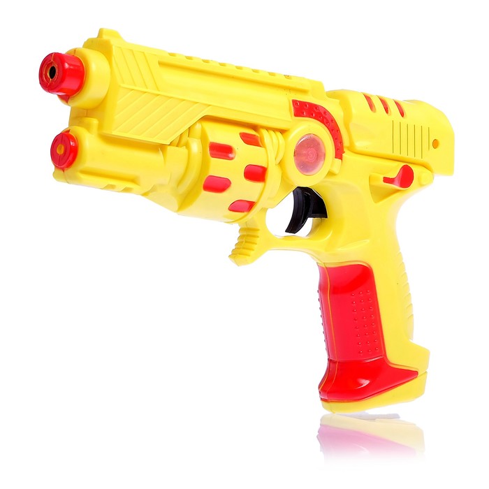 Пистолет "Бластер", свет и звук, работает от батареек, цвета МИКС