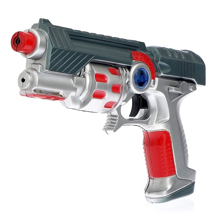 Пистолет "Суперпушка", световые и звуковые эффекты, работает от батареек