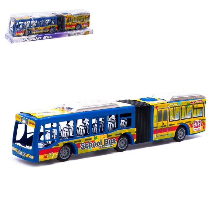 Автобус инерционный «Городской», цвета МИКС - фото 1877878