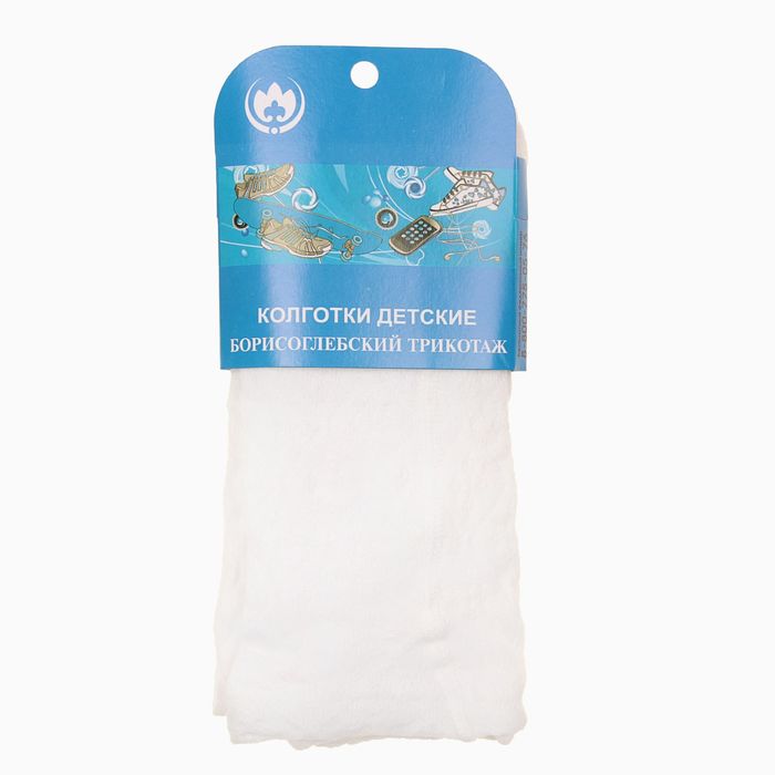 Колготки детские 7С324, цвет белый, рост 110-116