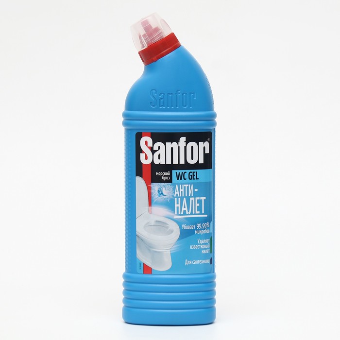 Гель для сантехники Sanfor WС, Морской бриз, 750 мл средство для чистки сантехники wс gel 750 мл