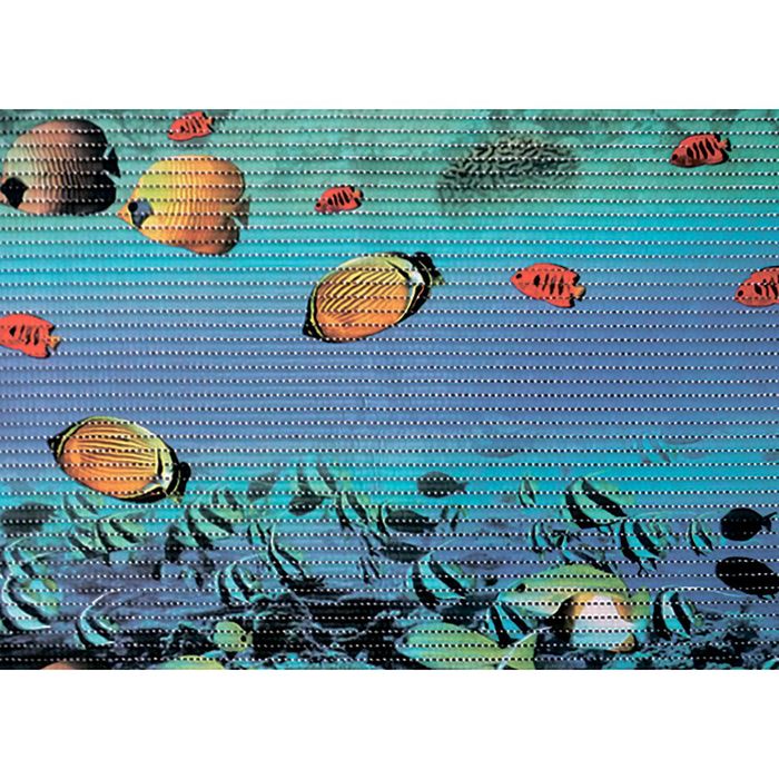 Коврик напольный ПВХ ширина 65 см, рулон 15 м "Реальность. Морское дно"