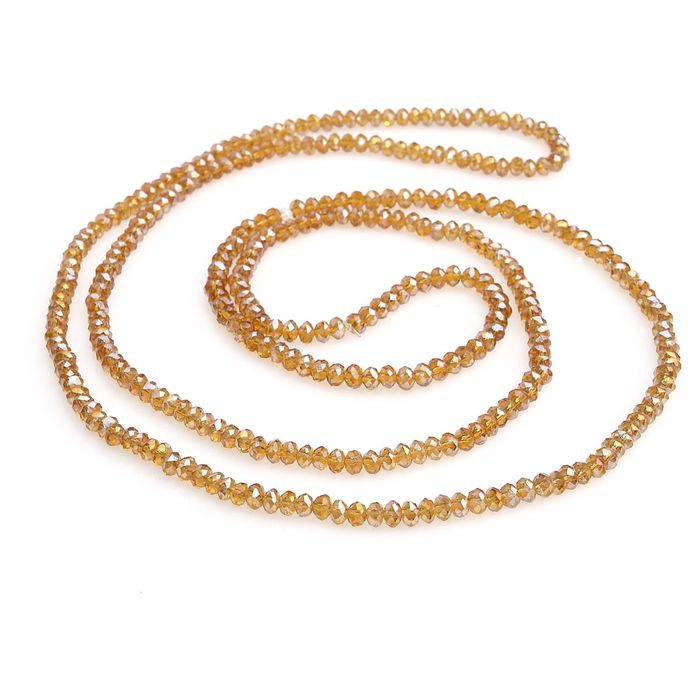 Бусы "Хрусталь" на резинке, цвет золотой, 100см