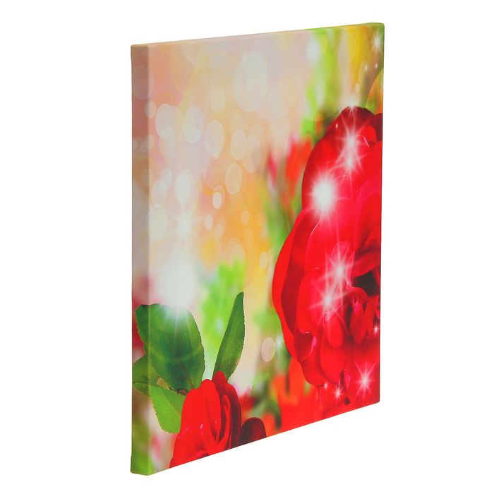 Модульная картина на подрамнике "Розы", 35×35 см, 3 шт. — 105×35 см