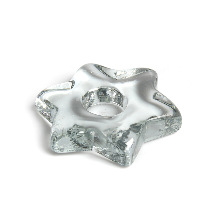 Подсвечник "Хрустальный цветок" цветной МИКС