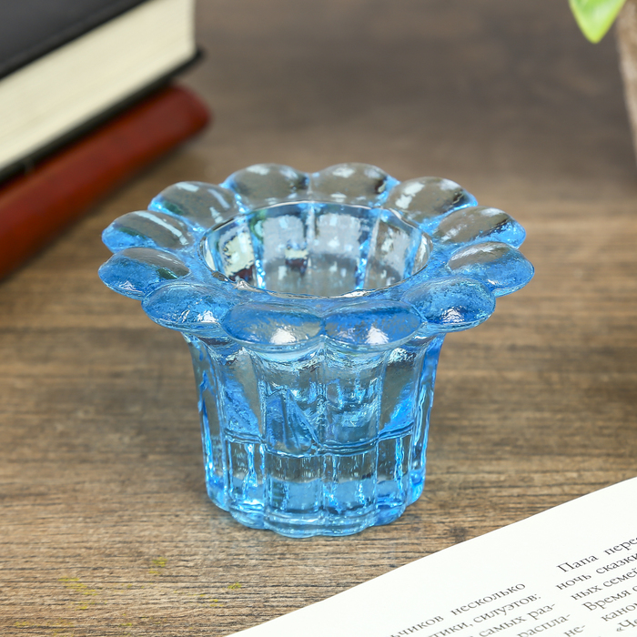 Подсвечник "Хризантемка" цветной МИКС