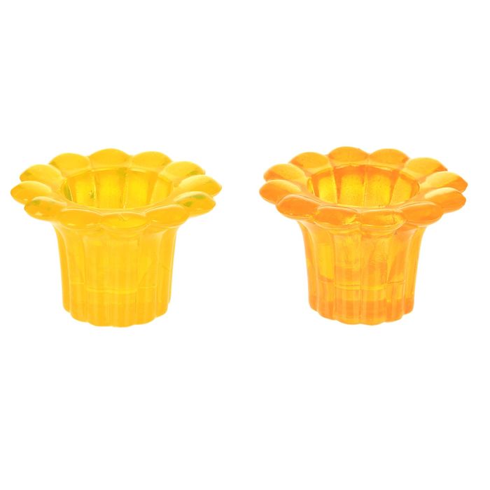 Подсвечник "Хризантемка" цветной МИКС