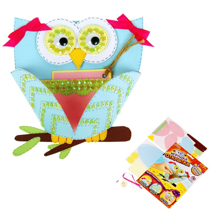 Игрушка-открытка для декорирования "Сова"