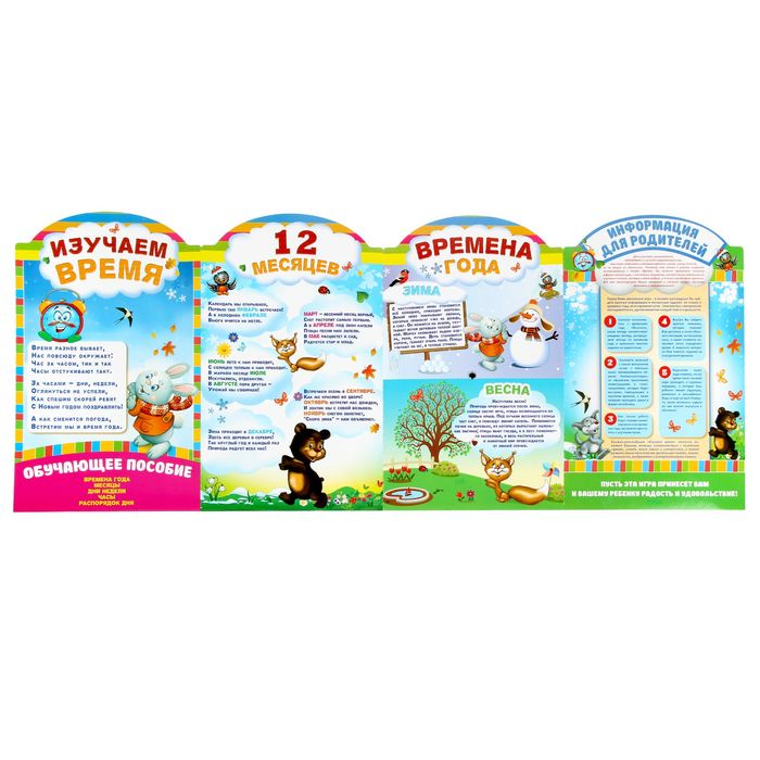Ширмочка информационная "Изучаем время"