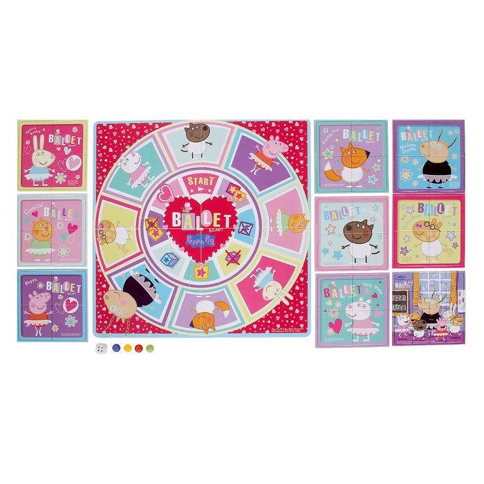 Настольная игра "Свинка Пеппа: Балет" + пазл на 16 элементов