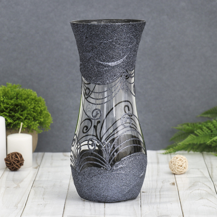 Ваза "Мерцающая", чёрная, кувшин