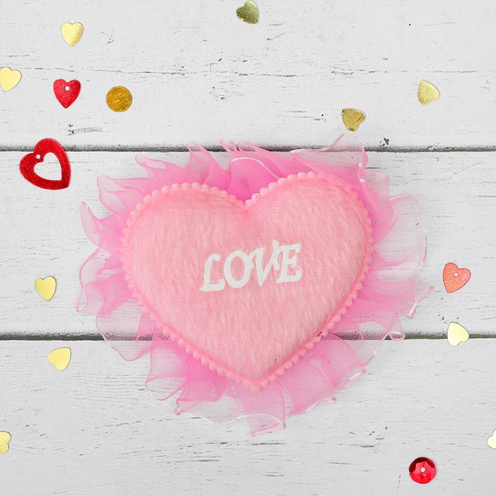 Мягкий магнит "Сердечко" цвета МИКС