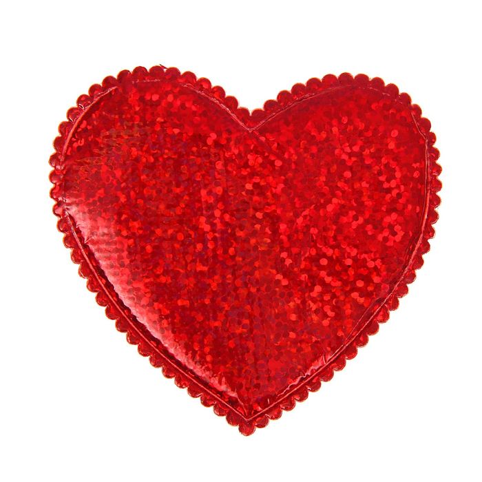 Мягкий магнит "Сердечко голография"