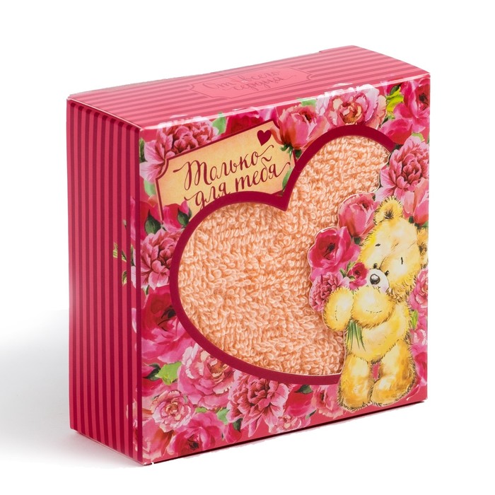 Салфетка махровая Collorista "Только для тебя", МИКС, 30х30 см, 100% хлопок