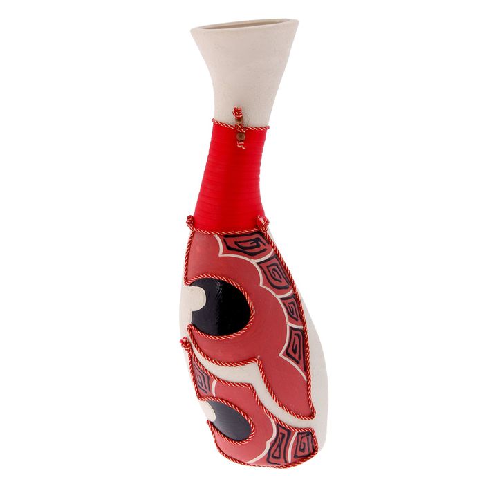 Ваза напольная "Мирра" большая, красная, микс