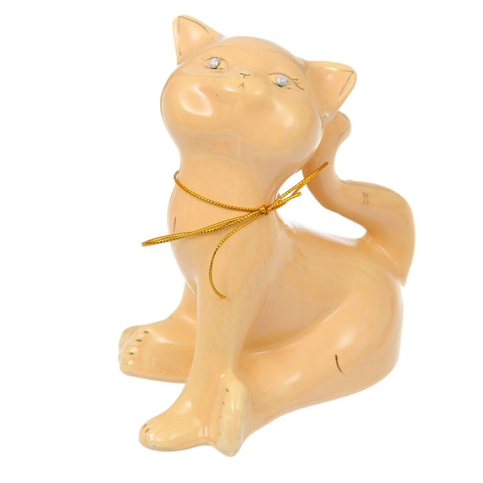 Копилка "Анфиса" малая, глазурь, кремовая с верёвкой