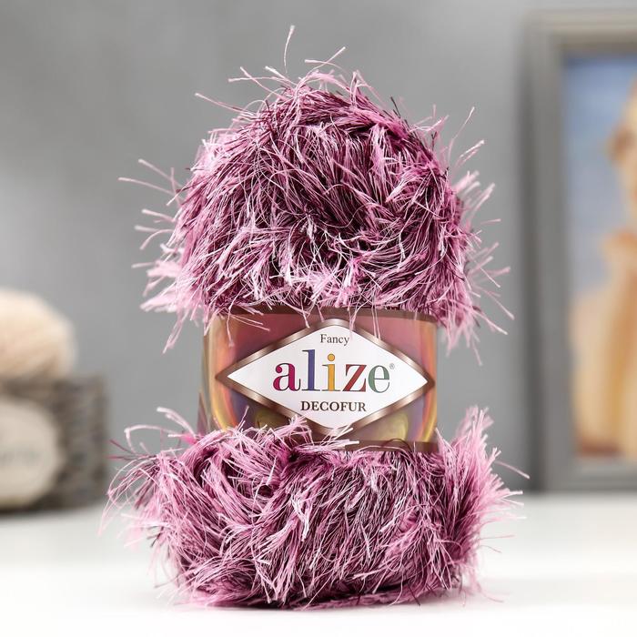 Пряжа "Decofur" 100% полиэстер 110м/100гр (1361 вишнево-розовый)